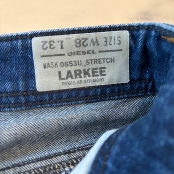 Diesel Larkee Regular Straight Button Fly Stretch Jeans. - Picture 8 of 16